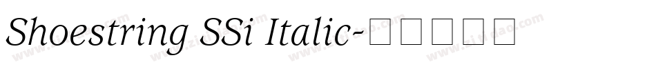 Shoestring SSi Italic字体转换